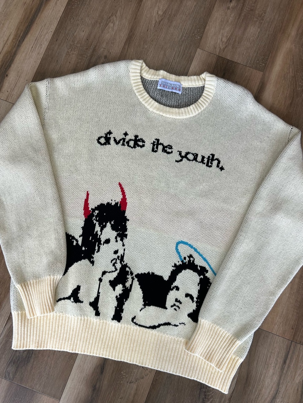 Divide The Youth "Demons N Angels" knitted sweater